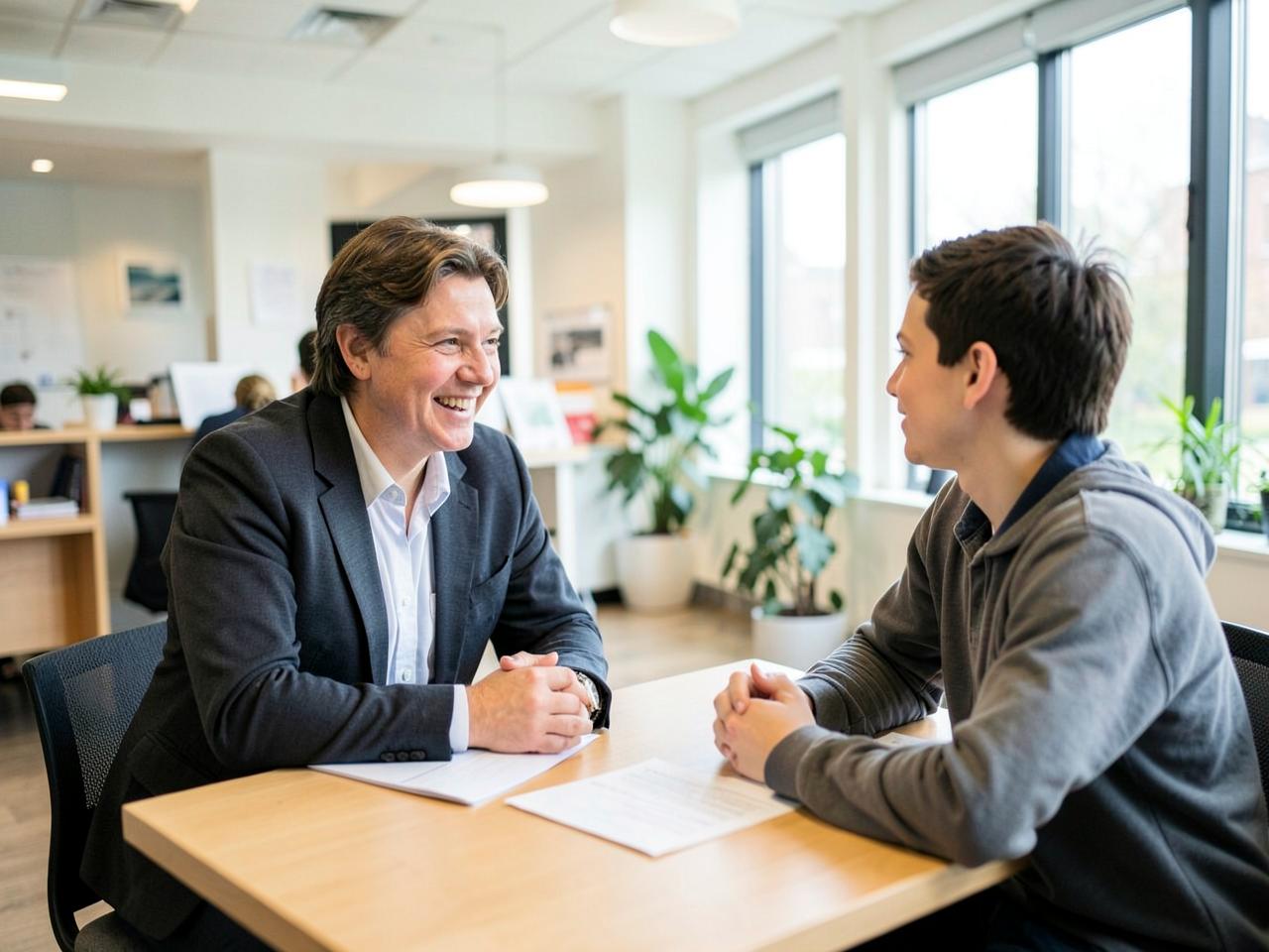 Adviser meeting a jobseeker